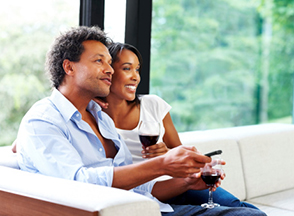couple watching tv