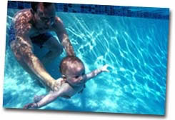 Baby in pool
