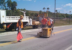 striping roadways