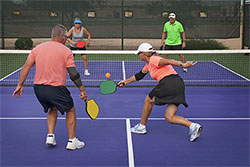 people playing pickleball
