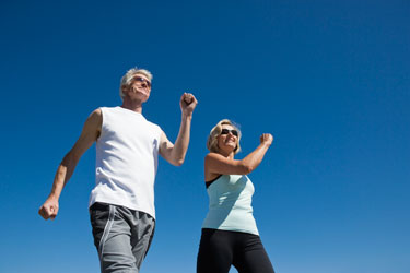 two people walking