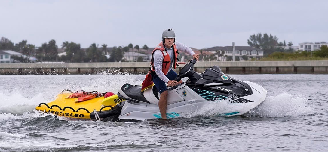 Ocean Rescue Website Banner - Lifeguard on jetski