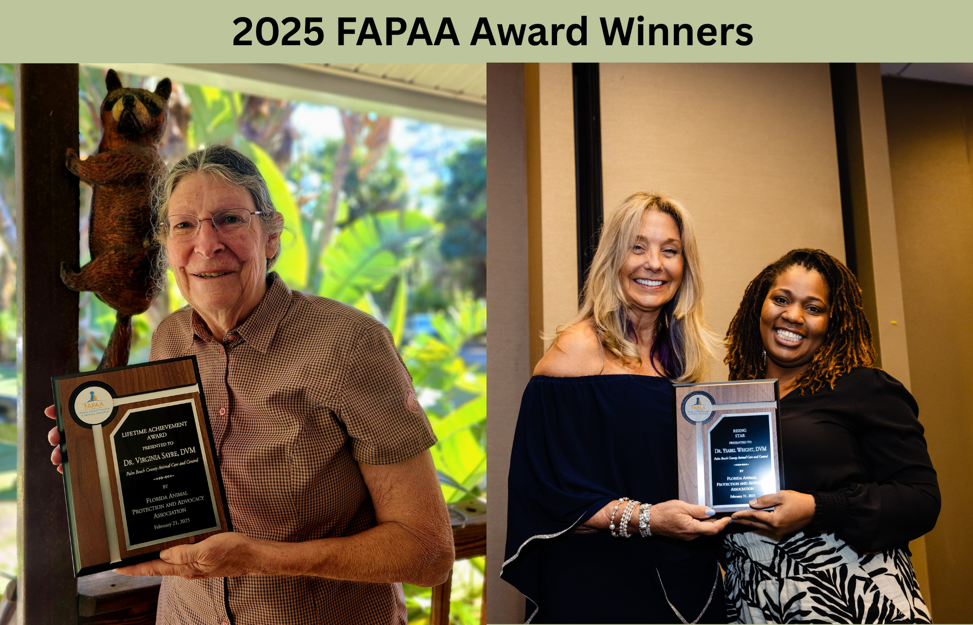 Our Vets FAPAA Award Winners