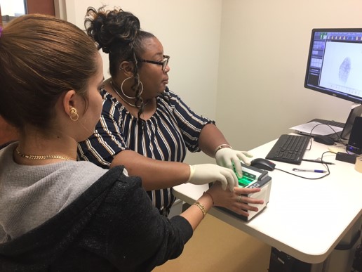 Fingerprinting two women