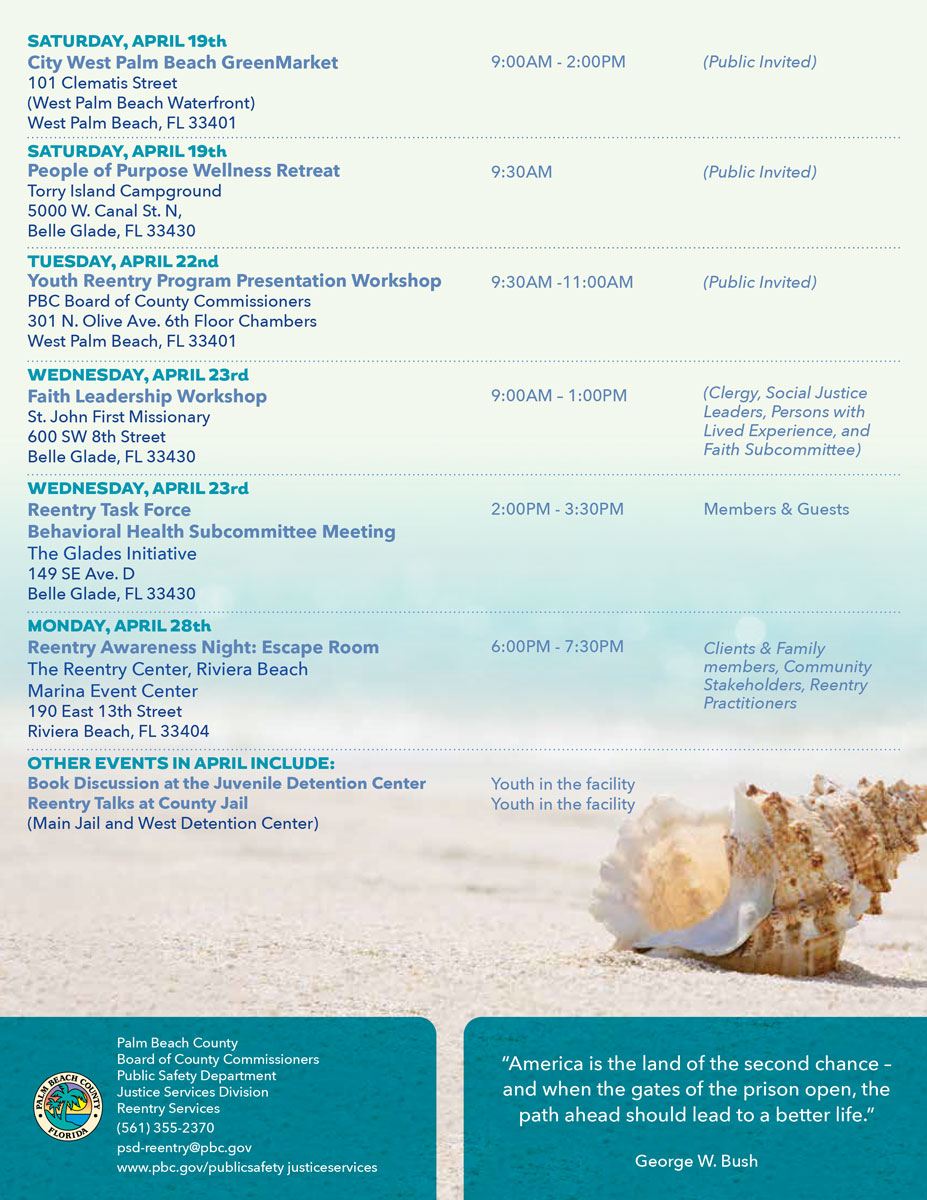 Second Chance Month Event - Justice Service - Reentry Services